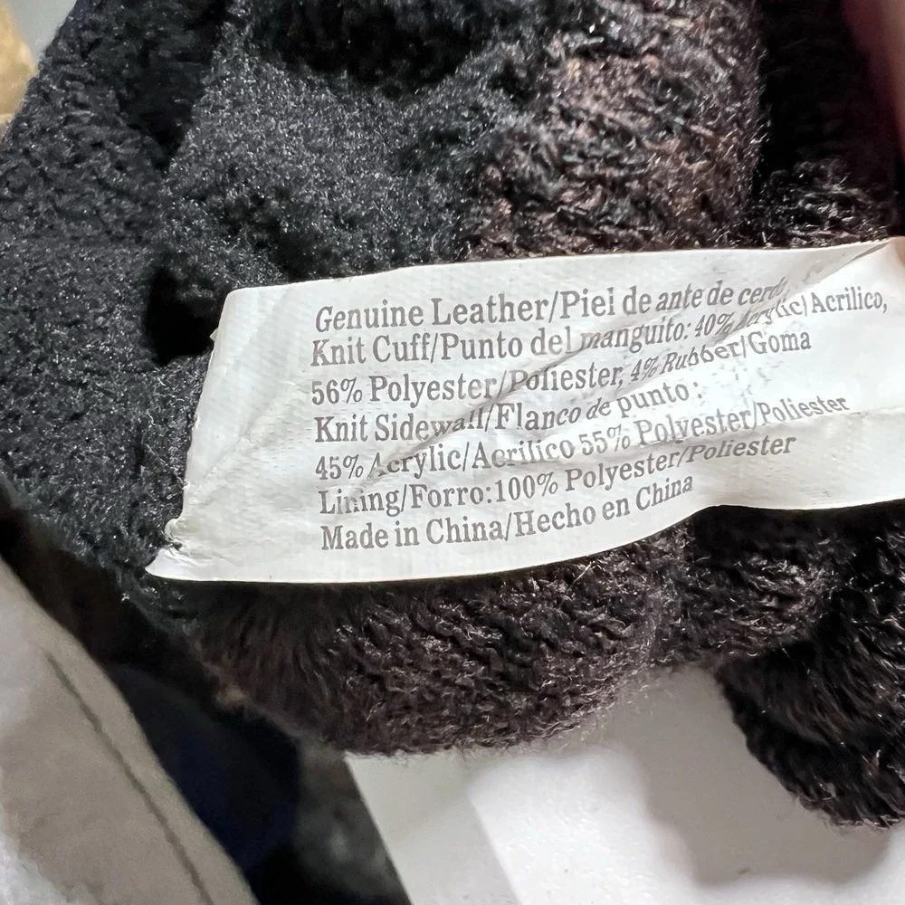 Vintage Brown‎ Suede Leather Gloves-One Size